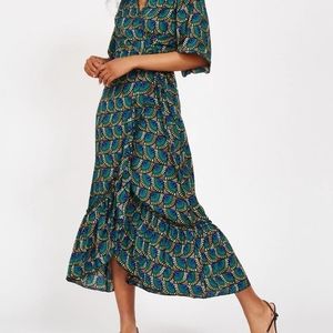 Silk and Salt African Maxi Wrap dress